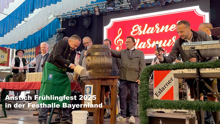 Frühlingsfest München 2025 startete am 25.05.2025 - Anstich mit 2 Schlägen in der Festhalle Bayernland (©Foto: Martin Schmitz)